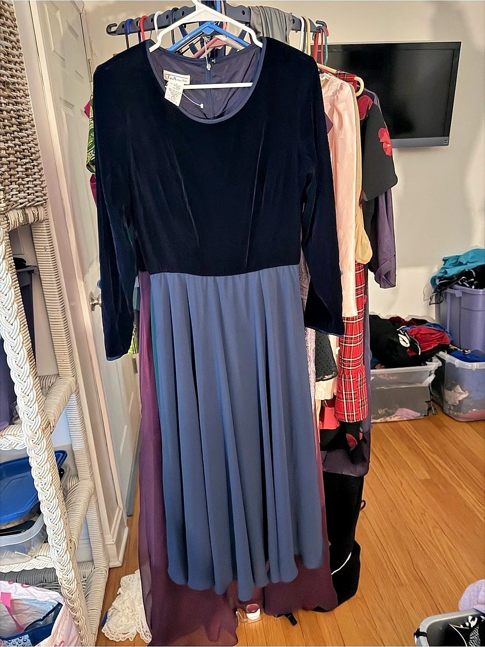 Talbots Velvet Maxi Dress Size 8 NWT